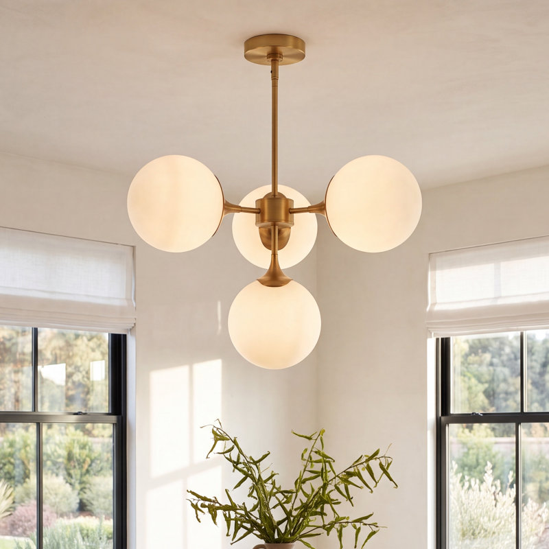 Joss & Main Nedra 4 - Light Sputnik Modern Linear Chandelier